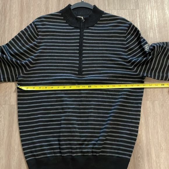 Donald Ross Men Sweater 100% Merino Wool Medium Black Preppy Contemporary Causal - Picture 13 of 16